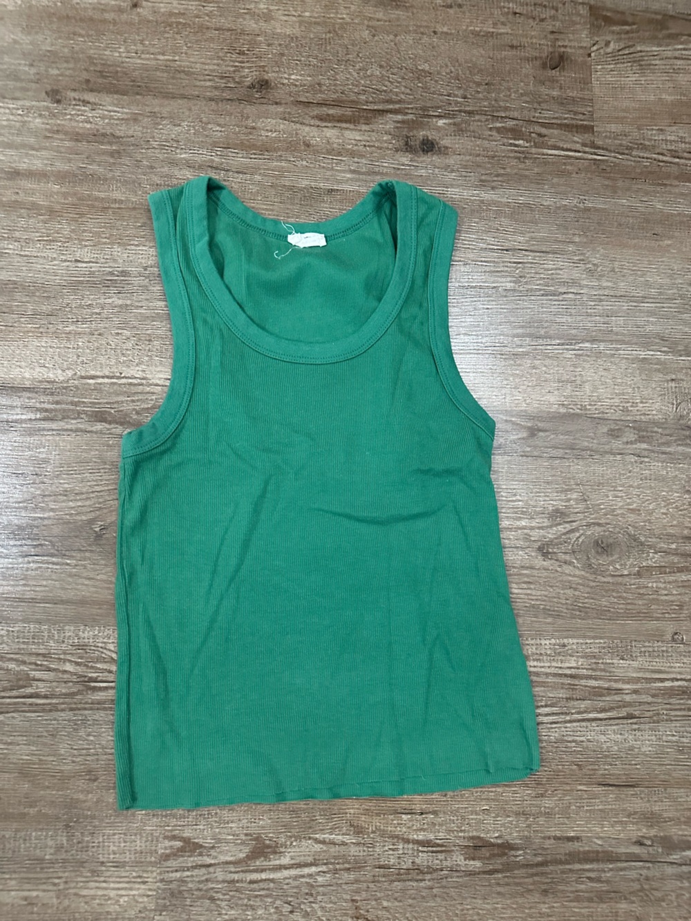 Cotton On Green Ribbed Scoop Neck Tank